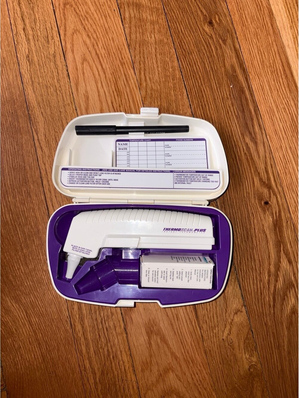 Braun Thermoscan Plus Instant Thermometer HM-2 Plus With Case